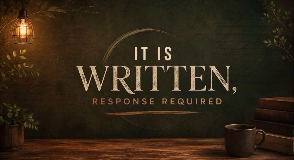 It is written, response required Image